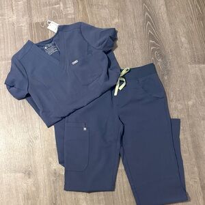 Figs Space Navy Scrub Set